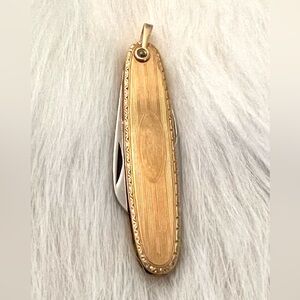 Antique Art Deco gold-filled Pocket Watch Fob Knife Pendant